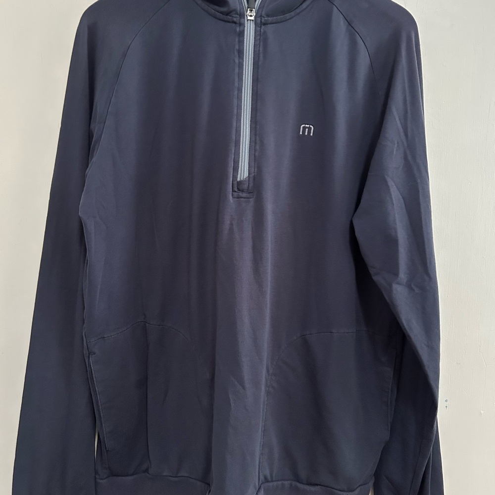Travis Mathew Blue Windbreaker Quarter-Zip Jacket Sz Large